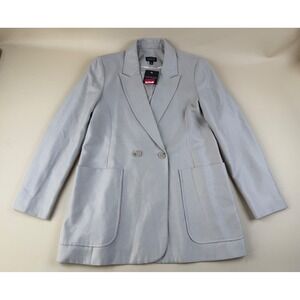 Minimalist Blazer Double Breasted Patch Pocket Size 8 Topshop